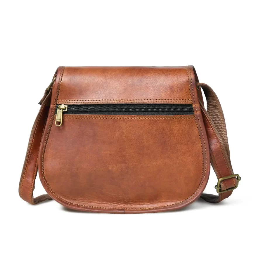 Back view of Sling Bag C Lock - Brown