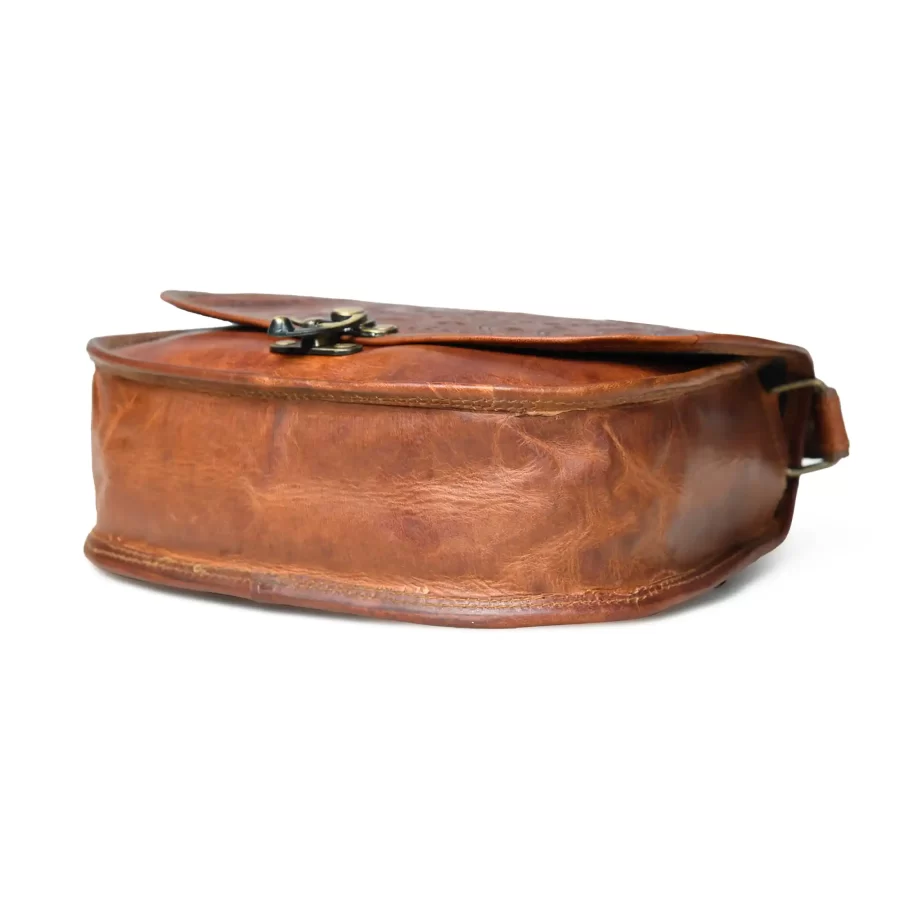 Bottom view of Sling Bag C Lock - Brown