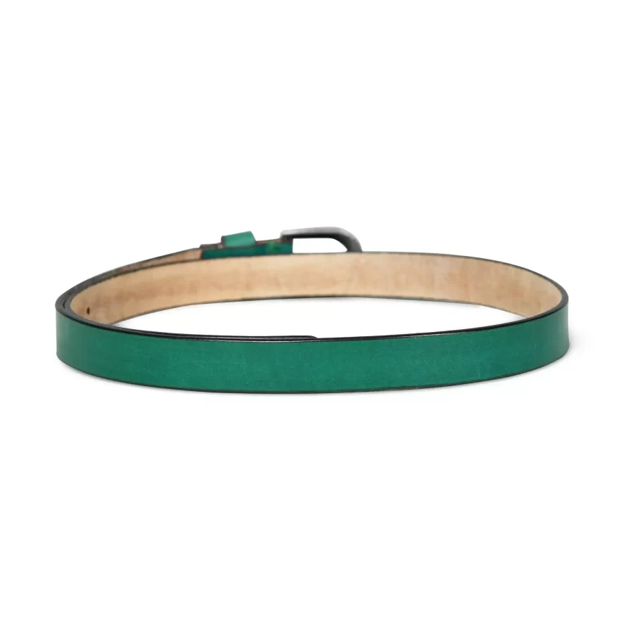 Light green leather belt